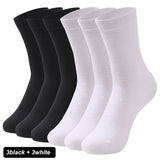 AIDASE  -  6Pairs New High Quality Men Socks Cotton Breathable Black White Business Spring Summer for Male sock Plus Size EU42-48 aidase-shop