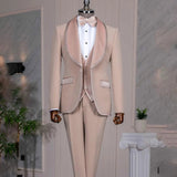 AIDASE  -  Velvet Wedding Men Suit Business Wear Tailor-Made Gentleman Tuxedo 3 Pcs Coat Vest Pants Party Singer Groom Suits Customized aidase-shop