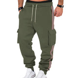 AIDASE  -  Men's Striped Side Cargo Joggers Loose Fit Drawstring Casual Sports Pants With Multi Pockets aidase-shop