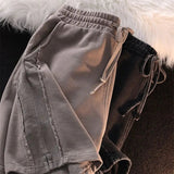 AIDASE  -  Street Retro Niche Splicing Casual Pinch Pants for Men and Women Summer Loose Sports Old Shorts Trend aidase-shop