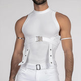 AIDASE  -  Men Tank Tops Solid Color O-neck Sleeveless Skinny Casual Vests Men Streetwear Summer Knitted Fashion Men Clothing 2025 aidase-shop