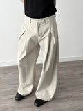AIDASE  -  Men's Double Pleated Suit Pants Casual Loose Wide Leg Trousers Spring Autumn Cleanfit Soft Korean Old Money Style Drape Pants aidase-shop