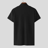 AIDASE  -  British Style V-neck Knitted T shirts Men Solid Business Pit Stripes Short Sleeved Tops Summer Fashion Versatile Kint  T-shirts aidase-shop