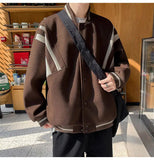 AIDASE  -  Spring and Autumn Stand Collar Baseball Jacket for Men Loose Casual Windproof and Warm Top M-3XL aidase-shop