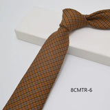 AIDASE  -  British Style Fashion TR Fabric Plaid Neck Ties For Men Formal Brown Khaki Wool Clip Tie Luxury Soft Free Knot Lazy-tie Cravat aidase-shop