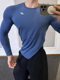 AIDASE  -  New Fitness Training Top Quick Dry Long Sleeve Outdoor Elastic Slim Fit Solid Color Round Neck Comfortable Breathable Shirt aidase-shop