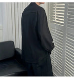 AIDASE  -  Simple Male Shirt 2025 Summer New Niche Design Casual Trendy Long Sleeve Stand Collar Tops Versatile Menswear Tide aidase-shop