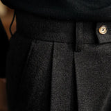 Aidase Casual High Waist Straight Tube Pants Thick Warm Versatile Pants British Fall Winter New Pants Trendy Man Pantalones Hombre aidase-shop