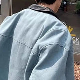 AIDASE  -  Fashion Male Jacket Patchwork Leather Contrast Color Design Long Sleeve Turn-down Collar Men Coats 2025 New Clothes 21E7564 aidase-shop