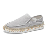 AIDASE  -  Men's Fishing Shoes Slip-On Breathable Beijing Cloth Shoes Driving Casual Lazy Shoes Canvas round Toe Flat Heel Leisure Shoes aidase-shop