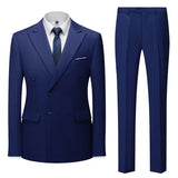 Aidase  Fashion New Men's Casual Boutique Double Breasted Suit Trousers / Man's Business Suit Jacket Blazers Coat Pants 2 Pcs Set aidase-shop