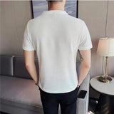 AIDASE  -  Men's Waffle Knit T-Shirt Short Sleeve - Premium Breathable Ice Silk Slim Fit Tee, Lightweight Casual Top, Coffee aidase-shop