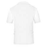 AIDASE  -  Summer Clothing Men's Casual Knitted Patchwork Short Sleeve Polo Shirt Lapel Button Breathable T Shirt Fashion Luxury M-3XL aidase-shop