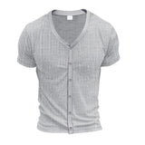 AIDASE  -  Men's Summer Imitation Hemp Bamboo Loose Casual Breathable Trend Button Cardigan INS Hot Sale Short Sleeves aidase-shop