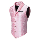 Casual Fit Men's Suit Vest Holiday Casual Turn-down Collar Single-button Embroidered Slimming Men's Fashion Vest aidase-shop