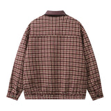 Aidase Retro Plaid Jacket Mens Spliced Pocket Retro Streetwear Autumn Winter Loose Long Sleeve Lapel Outerwear Men aidase-shop