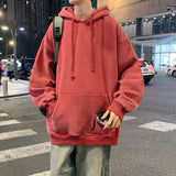 Aidase 2024 Spring Autumn Men Hoodies Fashion Hip Hop Hooded Oversized Sweatshirt Solid Casual Streetwear Loose Hoody Sweatshirts M-5XL aidase-shop