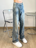 Aidase Trousers Light Blue Flared Male Cowboy Pants Straight Jeans for Men Bootcut Harajuku New in High Quality Designer  Fashion aidase-shop