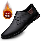 55.42Aidase New Men Casual Leather Shoes Fashion Brand Classic Men  Leather Shoes Brown/Black Hot Sale Breathable Business Lace-Up Men Shoes aidase-shop