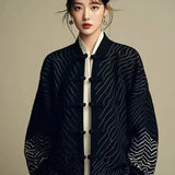 AIDASE  -  Retro New Chinese Style National Style Top Loose Spring Autumn New Style This Year's Popular Zen Disc Button Black Jacket aidase-shop