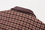 Aidase Retro Plaid Jacket Mens Spliced Pocket Retro Streetwear Autumn Winter Loose Long Sleeve Lapel Outerwear Men aidase-shop