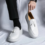 AIDASE  -  Zapatos De Hombre Loafers Men's Tassel Slip-On Comfortable Men Leather Shoes Casual Shoes Fashion Oxford Shoes Large Size 38-47 aidase-shop
