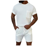 AIDASE  -  Man Tuxedo Suits Male Two Piece T Shirt Business Casual Half Sleeve High Slim Fit Shorts Set Big And Tall Suits Ropa De Hombre aidase-shop