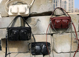 AIDASE  -  Fashion Stylish Black Crossbody PU Leather Purse Mini Luxury Bags Designer Clutches for Women  Vintage Chain Pockets Purse aidase-shop