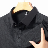 Aidase Business Casual Men's Printed Slim-fit Polo Shirt, Classic Polo Shirt, Breathable, Stretchable, Summer Short-sleeve T-shirt.2024 aidase-shop