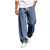AIDASE  -  H Apparel Men'S Casual Pants Spring And Summer Straight Loose Lace Up Sports Casual Pants Jacquard Pants Pantalones Hombre aidase-shop