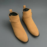 AIDASE  -  Brand Lightweight High Top Soft Comfortable Men's Boots Fashion Cow Suede Chelsea Boots Quality Versatile Business Leather Boots aidase-shop