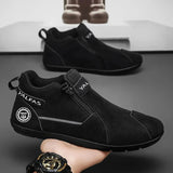 AIDASE  -  Men's Casual Slip-On Work Shoes Lightweight Spring Autumn Winter Seasonal Flat Bottom Sports Shoes Comfortable All-Match Bean... aidase-shop
