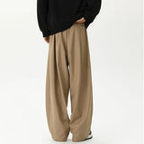 AIDASE  -  Men's Wide-Leg Trousers Trend Loose Straight -leg Casual Pants High Street Stylish Solid Color All-match Clothing aidase-shop