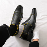 AIDASE  -  British Style Men Business Dress Leather Shoes with Fitted Feet for Spring New Comfortable Non Slip Casual Leather Shoes for Men aidase-shop