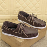 AIDASE  -  Popular Casual and Fashionable Sports Shoes PU European and American Lace Up Business Brand Le Fu Shoes Size 39-47 Men Shoes aidase-shop