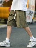 Aidase 2025 Summer Men's Overalls Shorts Baggy Straight Casual Short Pants Y2K Streetwear Bermuda Sports Drawstring pantalones cortos aidase-shop