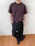 AIDASE  -  Simple Men's Tees Round Neck Embroidery Contrast Color Casual Tops Short Sleeved Summer Korean Style Male T-shirts 9W3220 aidase-shop