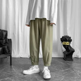 AIDASE  -  Male Casual Pants Thin Quick-Drying Sports Pants Men Pants Ice Silk Trousers Mid-Waist Loose Breathable Straight-Leg
