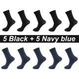 AIDASE  -  10Pairs Men Socks Organic Cotton Breathable Black White Business Socks Casual Spring Summer for Male Plus Size EUR38-48 aidase-shop