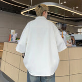 Aidase Bamboo Embroidery Shirts Men Summer Male Handsome Chic Fashion Ins High Street Half-sleeve Cool Casual Baggy New Shirt 5XL-M