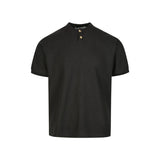 AIDASE  -  New Simple Men's Short Sleeved T-shirts Round Neck Button Design Casual Menswear Solid Color Loose Male Pullover Tee 9W3225 aidase-shop