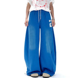 AIDASE  -  Summer New Male Washed Sweatpants Fashion Drawstring Straight-leg Design Simple Casual Men Trousers Menswear Tide 21E6603