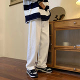 AIDASE  -  Vintage Coffee Straight Jeans Men Loose Denim Trousers Neutral Jean Pants Streetwear Casual Wide Leg Jeans Man Women Baggy Denim aidase-shop