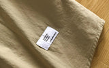 AIDASE  -  Men's Khaki Cotton Short Sleeve Polo Shirt Casual Button Loose Fit Breathable Workwear Daily Tops aidase-shop