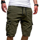 AIDASE  -  Large Mens Casual Cotton Pants mid Waist Straight Leg Workwear orts with kets Khaki Color Pure Color Spring Summer aidase-shop