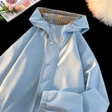 Aidase Mens Jacket Korean Streetwear New Reversible Plaid Jacket Varsity Coat Casual Plus Size Outwear Autumn Winter Unisex Windbreaker aidase-shop