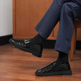 AIDASE  -  British Style Formal Shoes For Men Loafers Business Casual Office Shoes Man Fashion Men's Dress Shoes Comfortable Leather Shoes aidase-shop