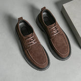 AIDASE  -  Men High-top Derby Shoes Black-brown Color Thick-soled British Casual Lace-up Business-style Derby Shoes Sizes 38 - 46 Men Shoes aidase-shop