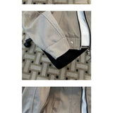 AIDASE  -  Men's Khaki Cargo Jacket Lapel Zipper Casual Loose Fit Workwear Coat aidase-shop