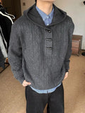 AIDASE  -  Retro Lazy Sle Knitted Sweater Coat with Hat for Men And Women Autumn Winter New Couple Loose Fit Comfortable Warmth aidase-shop